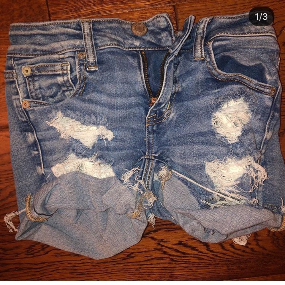 american eagle denim shorts